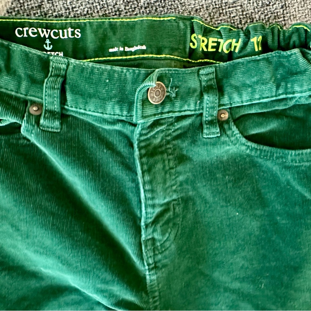 Crewcuts stretch green corduroys